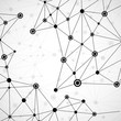 © vladystock - Abstract geometric background with connecting dots and lines. Modern technology concept