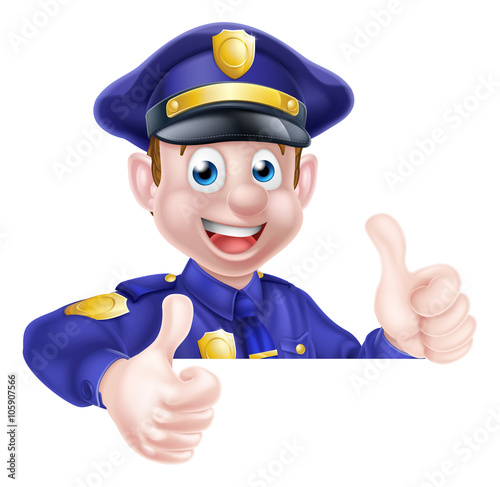Policeman Double Thumbs Up