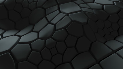 Poster - abstract 3d loopable background with extruded polygons