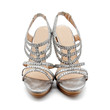 Silver high heel women shoe isolated