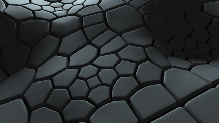 Poster - abstract 3d background with extruded polygons