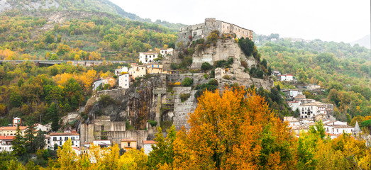 Sticker - medieval village Cerro al Volturno (castello Pandone) in Molise,