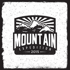 Wall Mural - mountain expedition vintage emblem