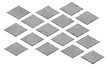 A set of isometric stone plates. Realistic stone fantasy ground tiles.