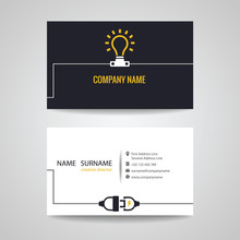 Lamp Connect Card For Business And Engineer Electric Power