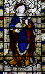 Sticker - St. Peter holding the key (Stained glass)