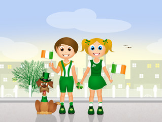 Poster - children for St. Patrick's Day