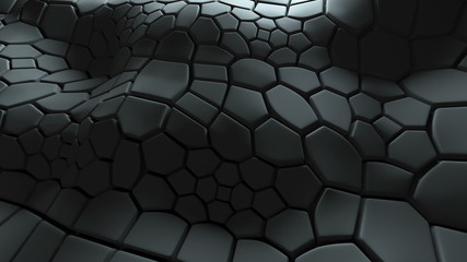 Poster - abstract 3d loopable background with extruded polygons