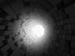 Wall Mural - abstract tunnel dark 3d background