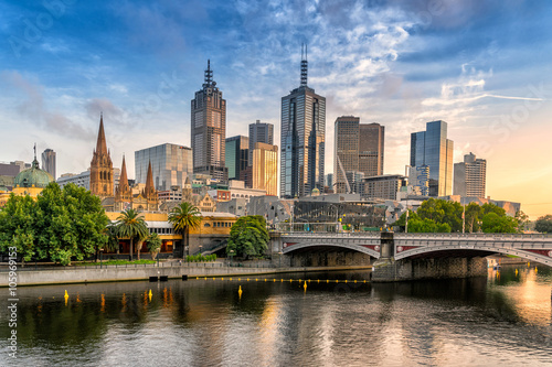 Obraz Dibond Centralna dzielnica biznesowa Melbourne