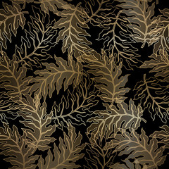 Aufkleber - Abstract vintage seamless damask pattern