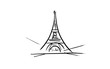 Dessin Tour Eiffel noir et blanc