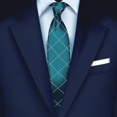 Suit vector background with tie