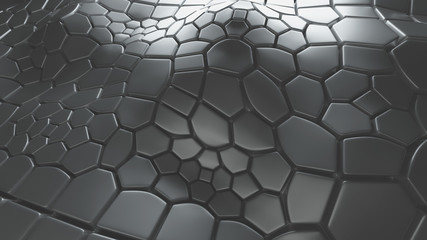 Poster - abstract 3d background with extruded polygons