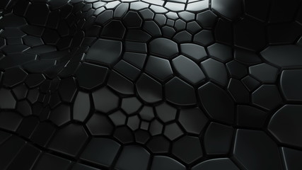 Poster - abstract 3d loopable background with extruded polygons