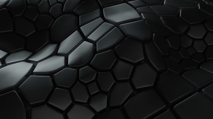 Poster - abstract 3d loopable background with extruded polygons