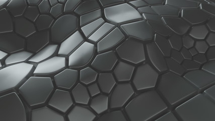 Poster - abstract 3d loopable background with extruded polygons