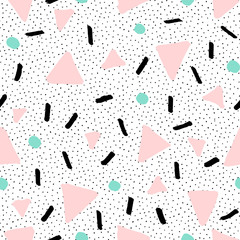 Poster - hand drawn retro seamless pattern