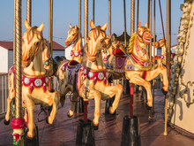 Herne Bay Pier, Carousel Horses In The Evening Sunshine