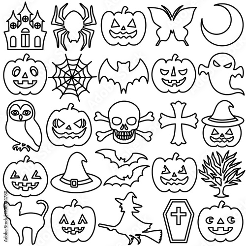 ハロウィン アイコン 線イラスト Buy This Stock Vector And Explore Similar Vectors At Adobe Stock Adobe Stock