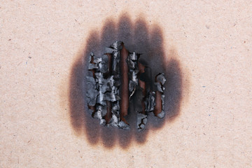 Poster - Black burn on paper for pattern
