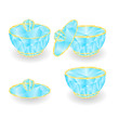 Sugar bowl polygons part of porcelain vector illustration