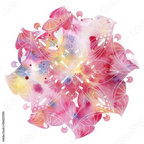 Fotomural Mandala colorful watercolor