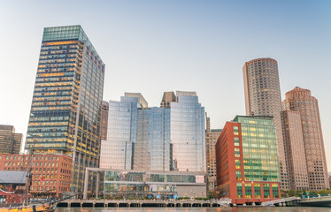 Sticker - BOSTON - SEPTEMBER 23, 2015: Panoramic city skyline. Boston attr