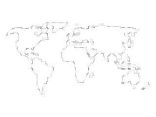 Vector world map - angular outline