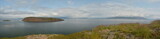 Fototapeta  - Panorama. Islands in the North lake.