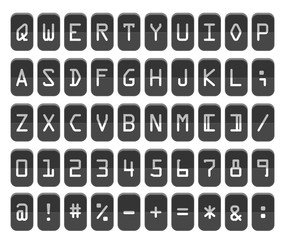Poster - Counter with digits and letters. Flat design