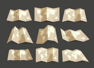 Poster - Infographics. Earth map and different charts and icons
