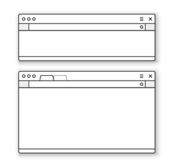 Aufkleber - Opened browser window template. Past your content into it