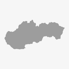 Aufkleber - Slovakia map in gray on a white background