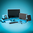 Laptop, Tablet PC and Smartphone