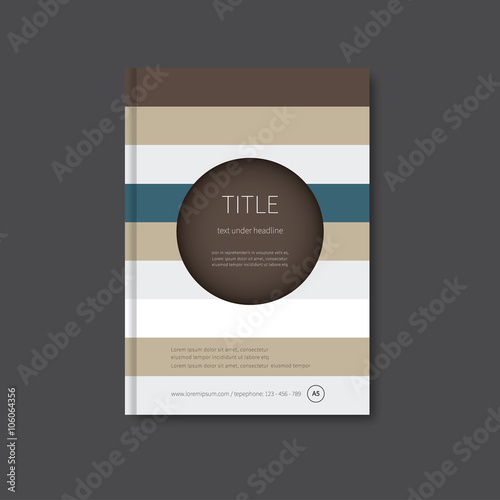 First Page Book Cover Abstract Brochure Design Template With