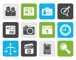 Wall Mural - Black web site, computer and business icons - vector icon set