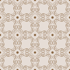 Wall Mural - Curly seamless pattern