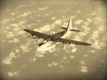 (Artist's Recreation) Of World War 2 Vintage Flying Boat Used By The Allies As A Scout And Bomber.