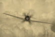 'Vintage style' image of World War 2 era fighter plane known as 'Geroge' by the allies.