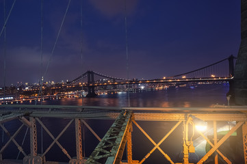 Wall Mural - brooklyn bridge NY by night