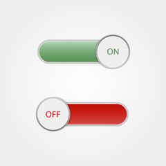 Poster - Toggle Switch On and Off on grey background