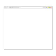 Poster - browser template window on a white background