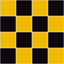 Yellow Black Chessboard Background Vector Illustration