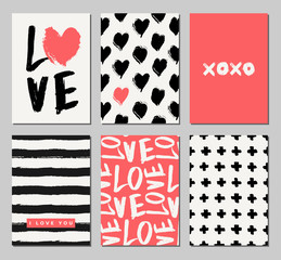 Poster - valentine's day designs set