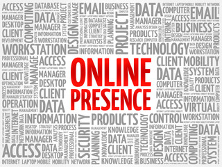 Online Presence word cloud concept