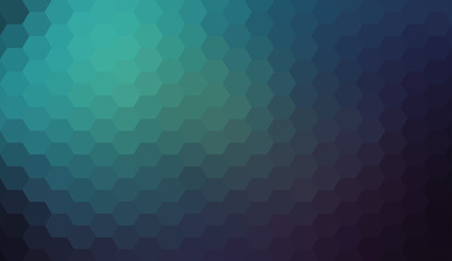 Blue black abstract geometric gradient hexagon pattern backgroun