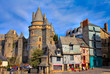 Vieilles maisons et château à Vitré, Bretagne 