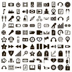 Poster - 100 eco music set, simple style