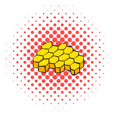 Poster - Honeycomb icon, comics style 